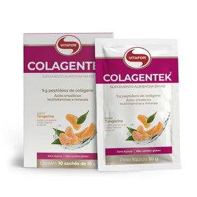 Colagentek - 10 sachês 10g tangerina - Vitafor