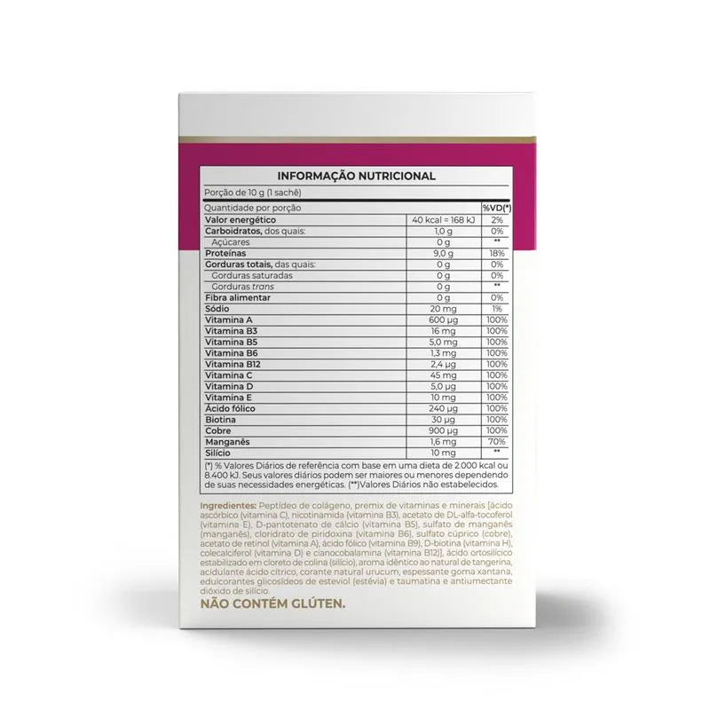 Colagentek - 10 sachês 10g tangerina - Vitafor