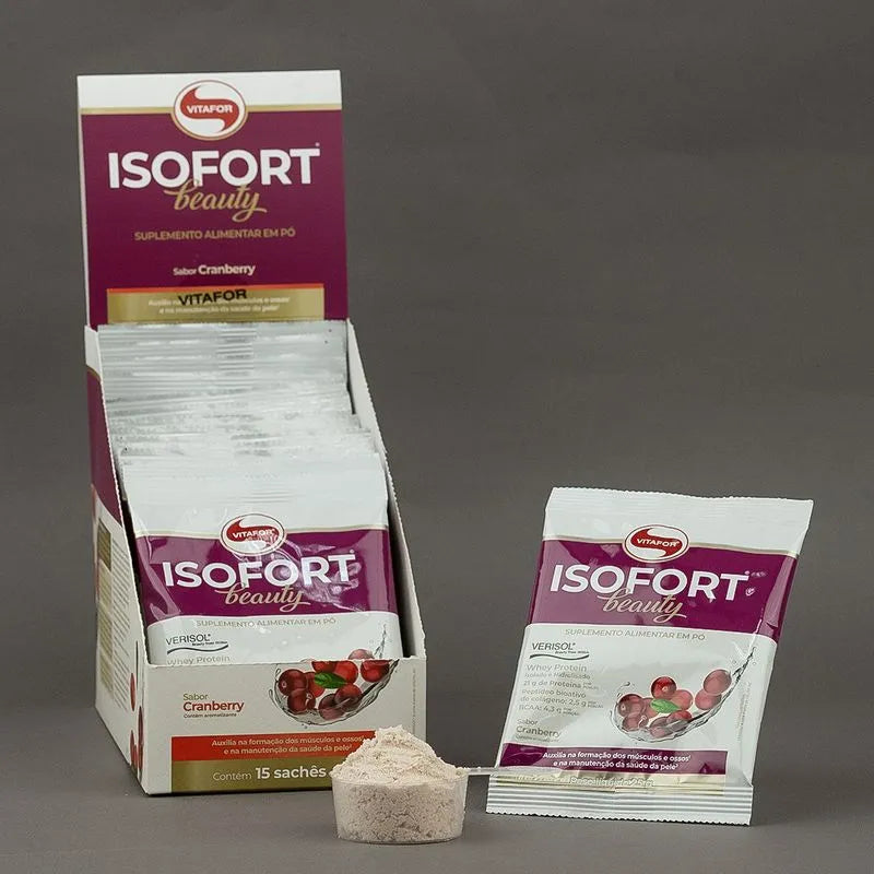 Isofort Beauty - 15 sachês 25g cranberry - Vitafor